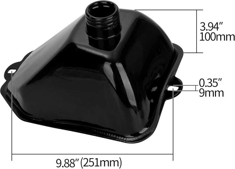 MTATCN Metal Motorcycle Gas Tank with Threaded Cap for 50cc 70cc 90cc 110cc 125cc Coolster 3050C 3125R Taotao ATA 125D 110B Boulder B1 Vitacci Roketa HAWK Ice bear Mountopz JCL RPS ATV Quad 4 Wheeler - Image 2